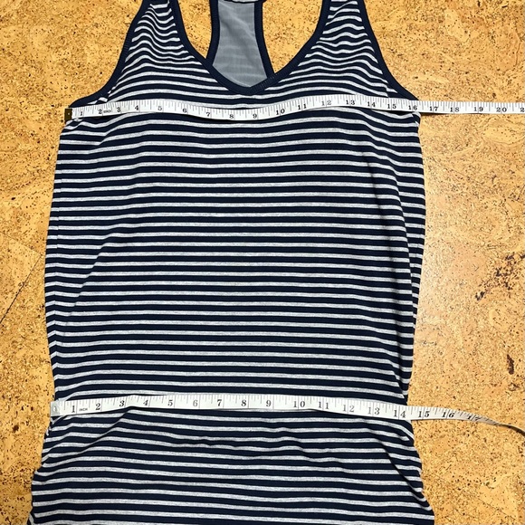 Athleta Ember Pima Cotton Striped Ruched Dress Sz MT(Medium Tall) - Picture 10 of 16